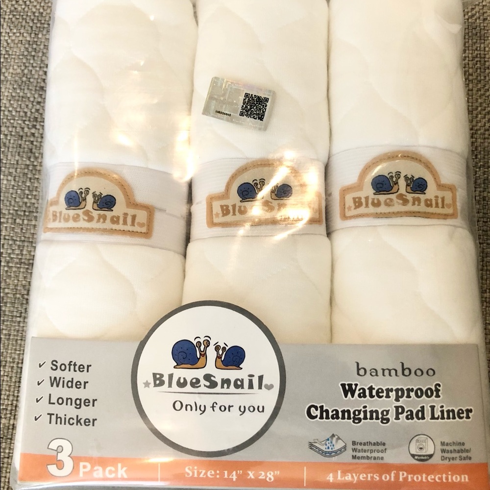 Bamboo Quilted Waterproof Changing Pad Liners